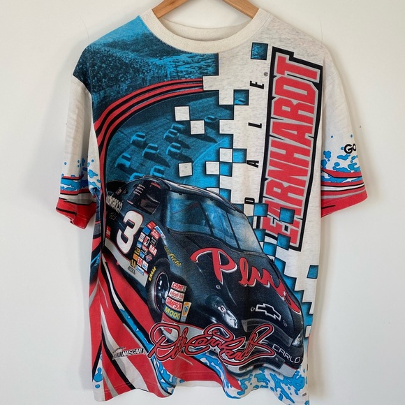 Chase Authentics Other - Vintage 90s Nutmeg Chase Authentics Dale Earnhardt AOP Tee Shirt made in U.S.A.
